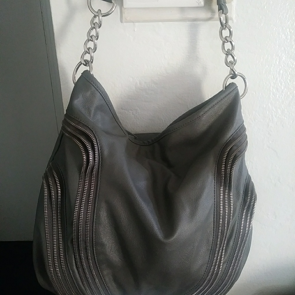 SOLD Olivia and Joy gray purse